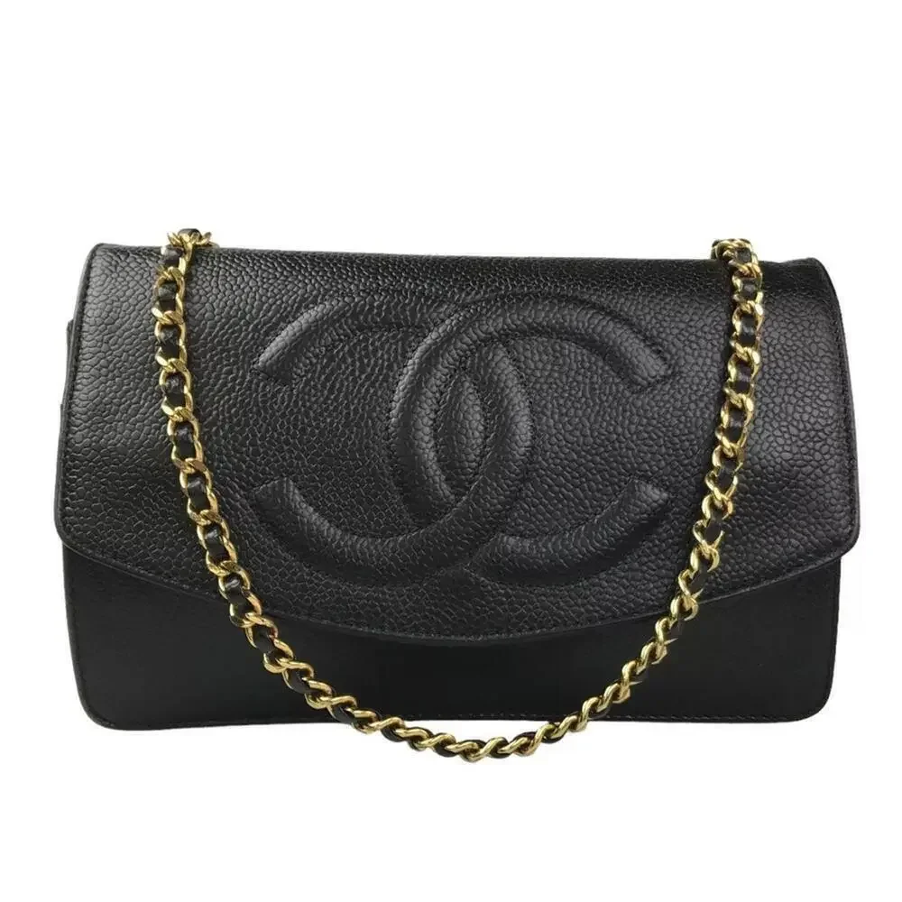 CHANEL CC CAVIAR LEATHER FLAP BAG